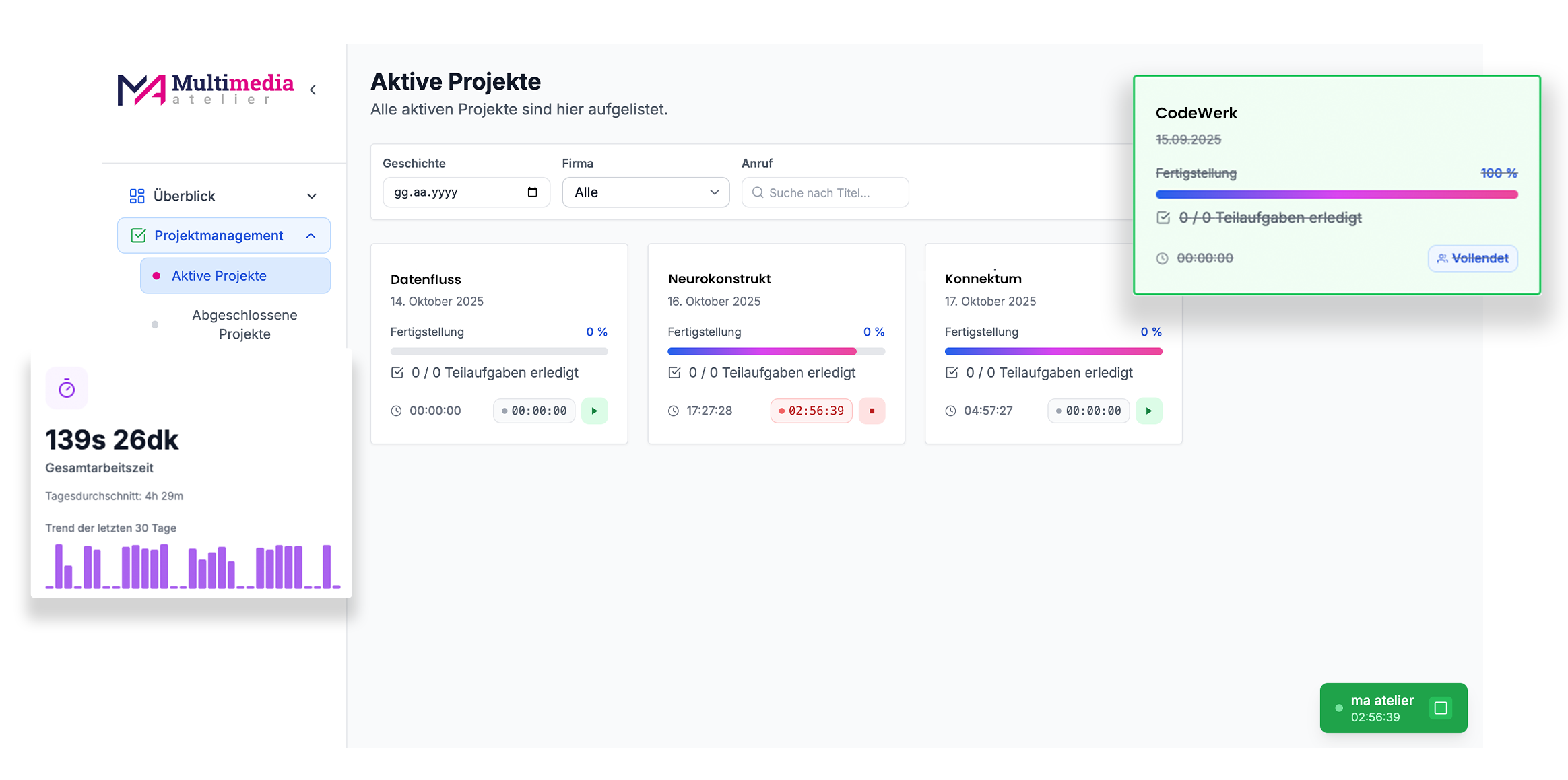 Daily Projektmanagement-System hero